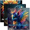 3PCS Fantasy Creatures Coloring Book Set Mindfulness Art Books for Adults 