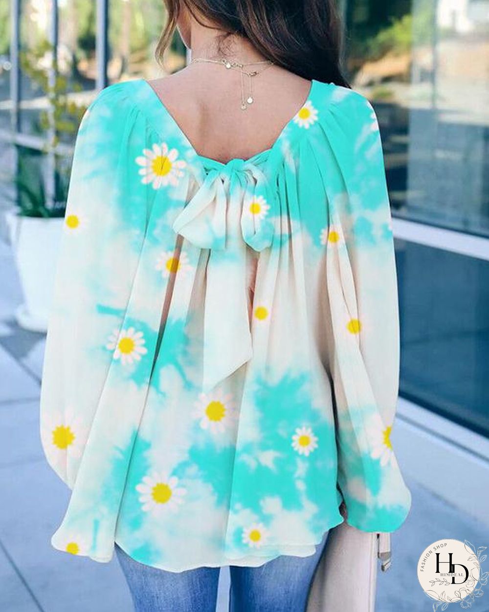 Women Flower Long Sleeve Tops