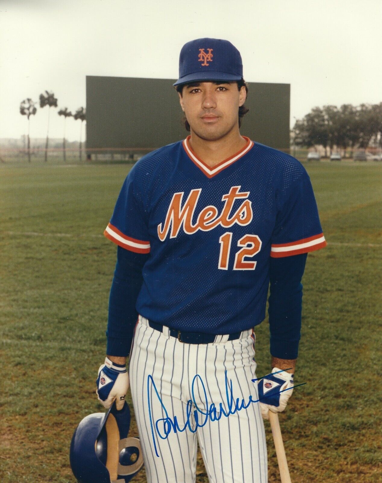 Signed 8x10 RON DARLING New York Mets Autographed Photo Poster painting - COA