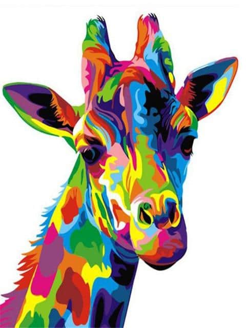 

Colorful Giraffe – Paint By Numbers - 40*50CM, 501 Original