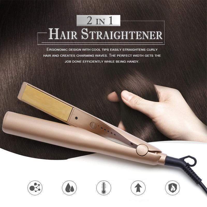 2 In 1 Hair Curler & Straightener