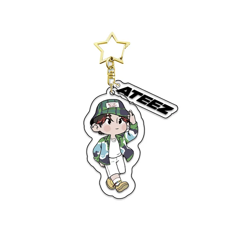 ATEEZ Cute Member Acrylic Keychain