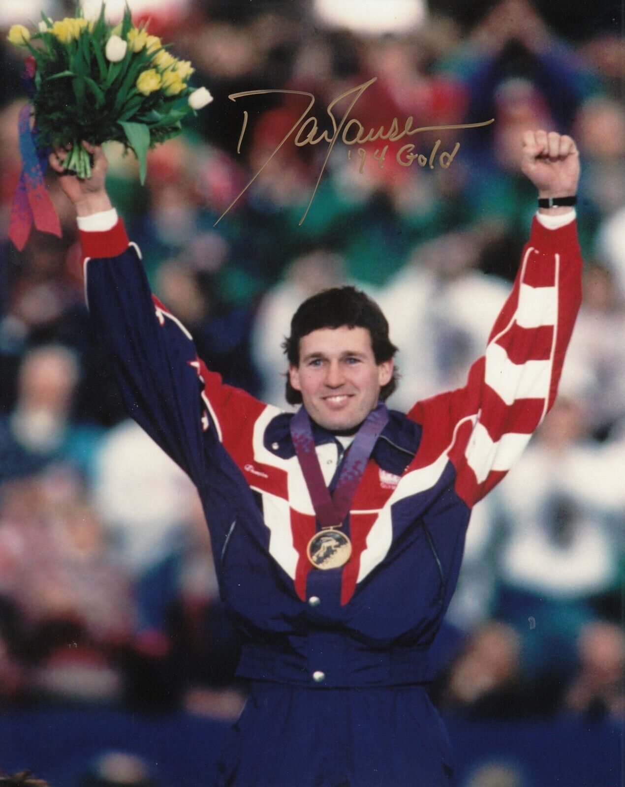 Dan Janson 94 Gold #1 8x10 Signed Photo Poster painting w/ COA Skating 031019