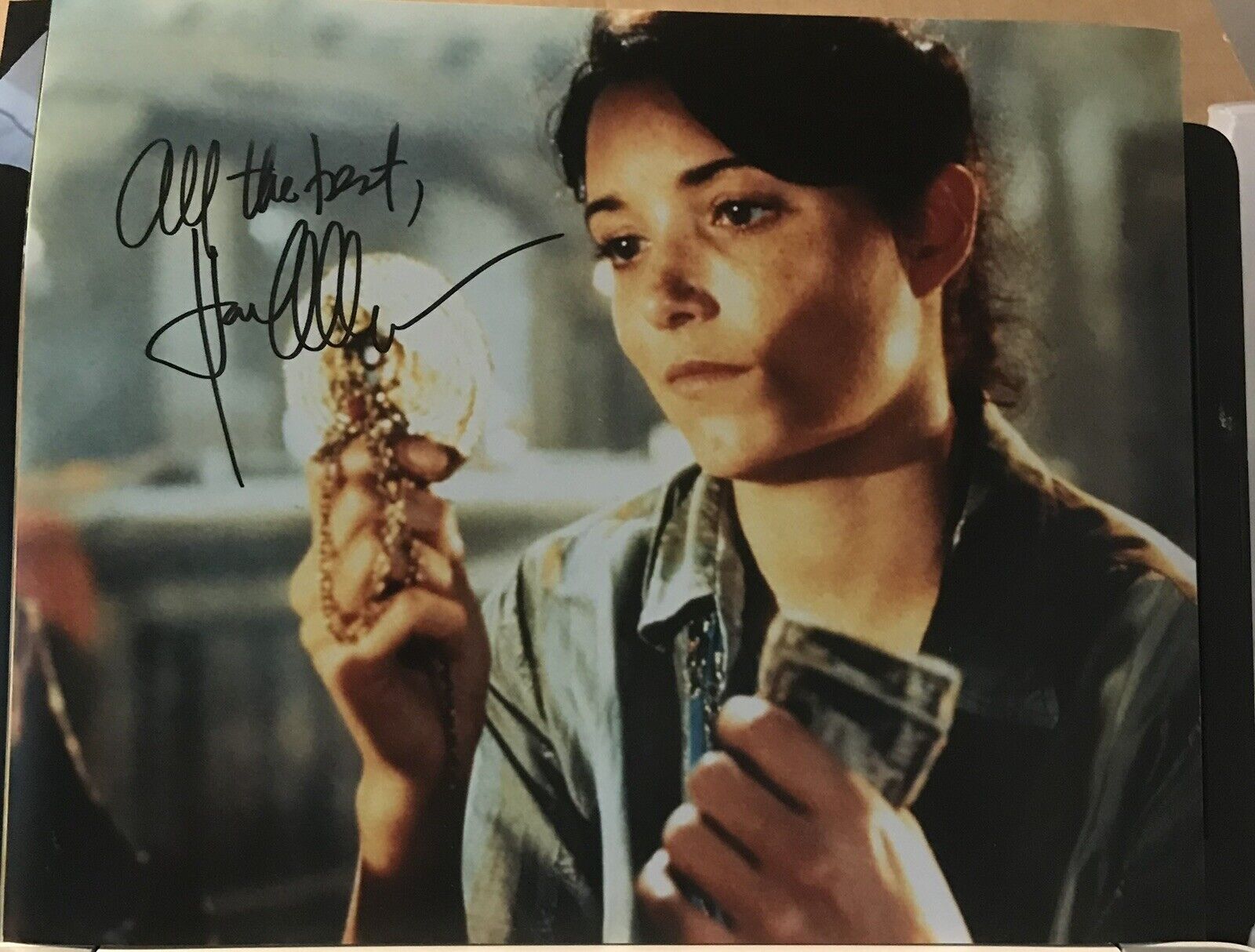 KAREN ALLEN SIGNED 'INDIANA JONES' 8x10 MOVIE Photo Poster painting ACTRESS BECKETT COA BAS D3