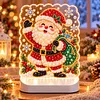 DIY Diamond Art LED Night Light &ndash; Light-Up Table Decor, Double-Sided Printed DIY Crystal Pearl Painting Decoration for Holiday & Gifts(Santa Claus)