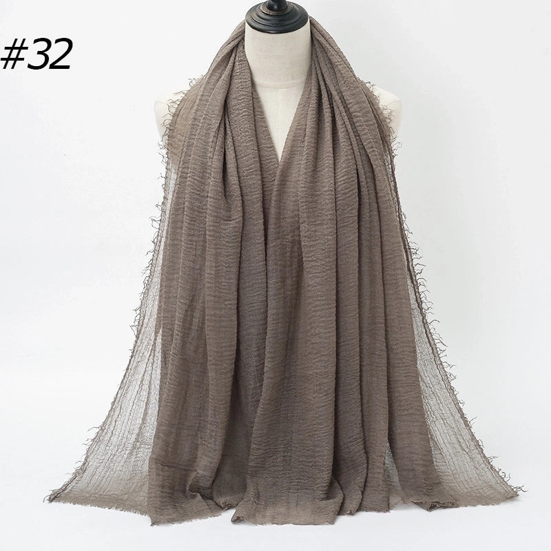 20 Pieces Fashion Solid Color Cotton Pashmina Scarves