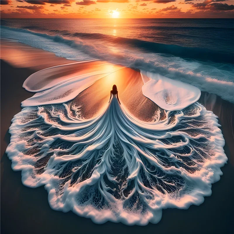 Diamond Painting - Full Round Drill - Gorgeous Skirt Beauty(Canvas|40*40cm)