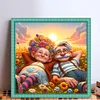 Old Couple-Full Embroidery 3 Strands 11CT Stamped Cross Stitch-40*40CM