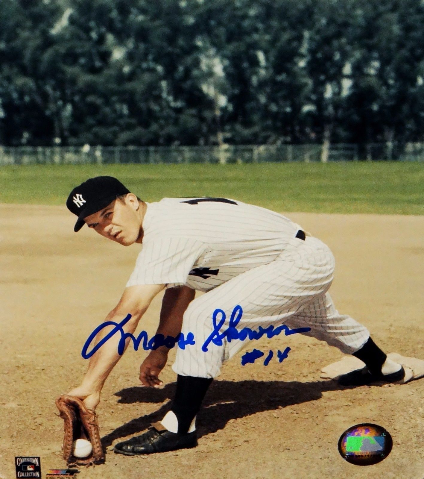 Moose Skowron Autographed 8x10 NY Yankees Posing At Plate Photo Poster painting-MLB Auth