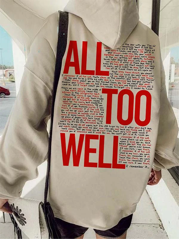 All Too Well Taylor Hoodie