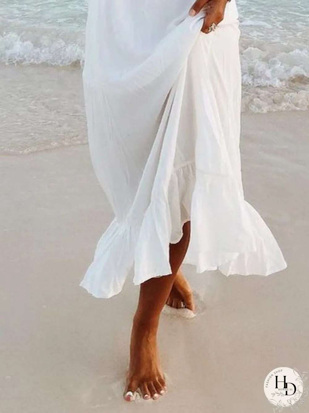 Casual Plain Weaving Dress