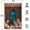 (Multi Style)Cowgirl - Panneaux en &eacute;tain m&eacute;tallique(20*30cm/30*40cm)