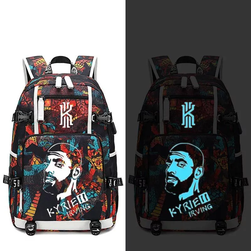 Buzzdaisy Brooklyn Basketball Nets #17 USB Charging Backpack School NoteBook Laptop Travel Bags