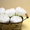 10 Pack | 3" White Artificial Silk DIY Craft Peony Flower Heads