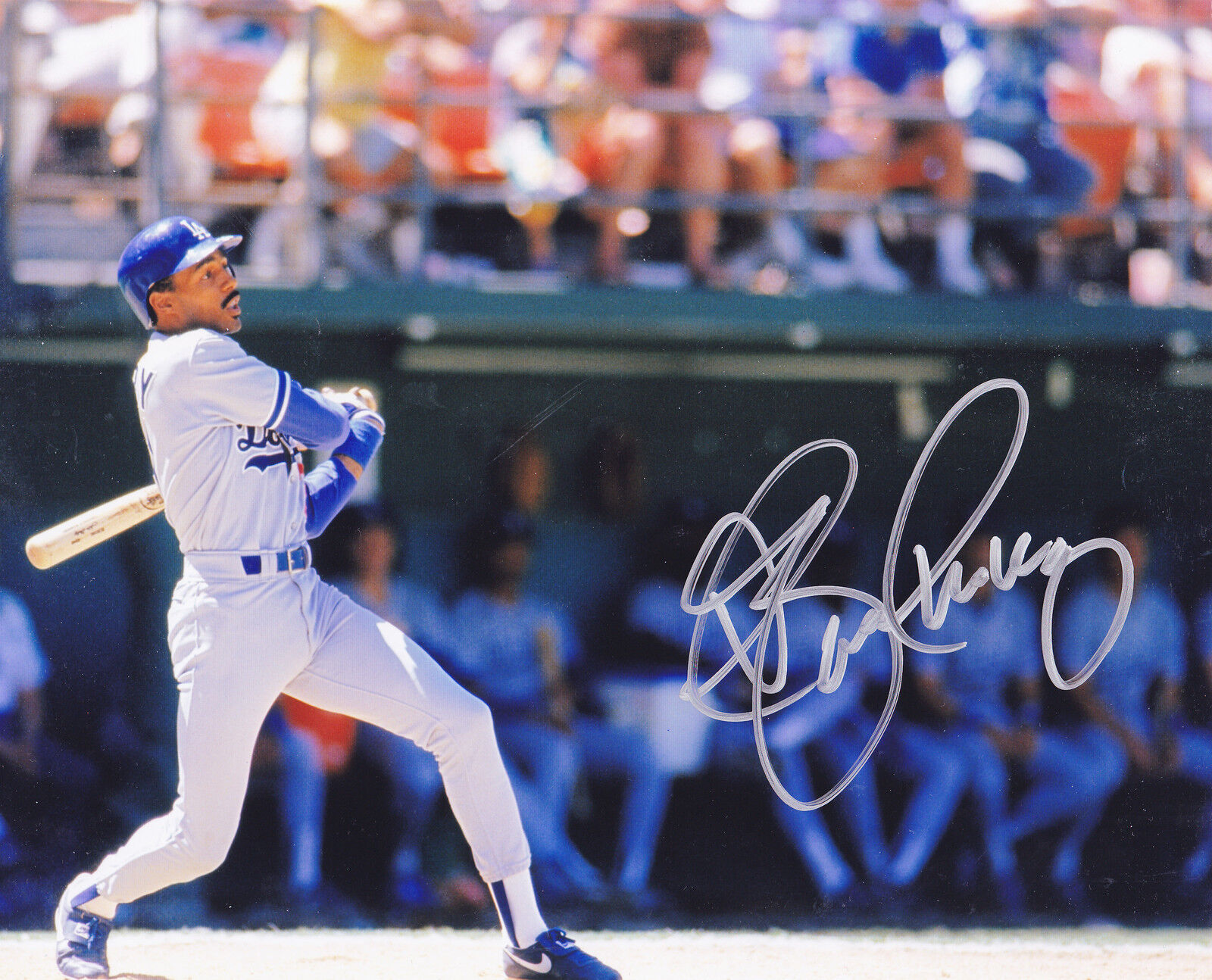 JOHN SHELBY LOS ANGELES DODGERS ACTION SIGNED 8x10