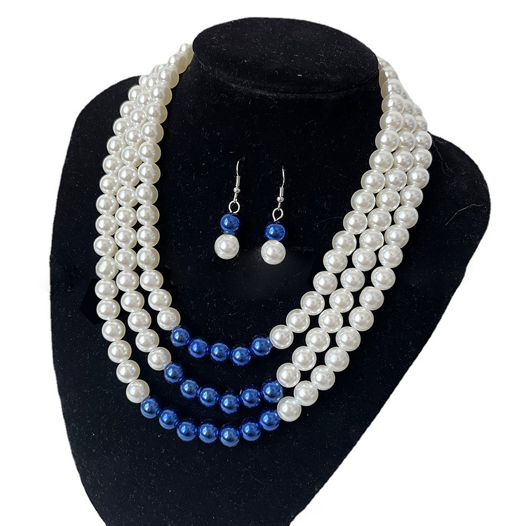 Fashion Hot Selling Multi Layer Pearl Necklace Set