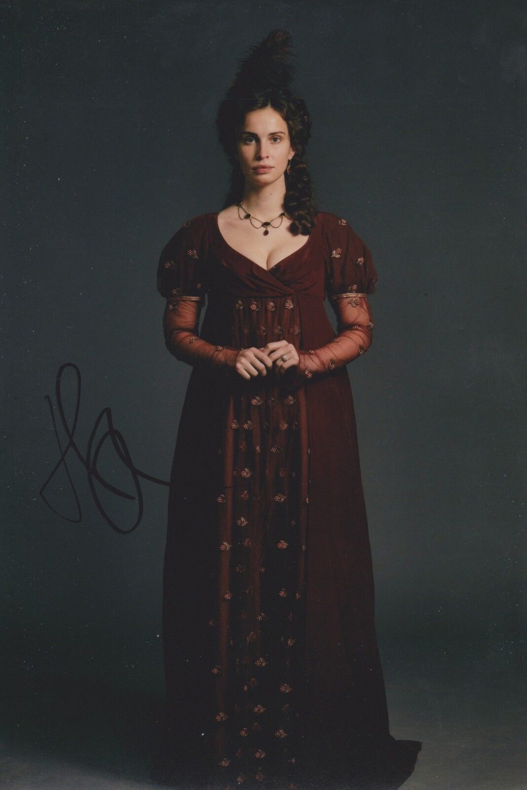 Heida Reed Signed Poldark 12x8 Photo Poster painting AFTAL