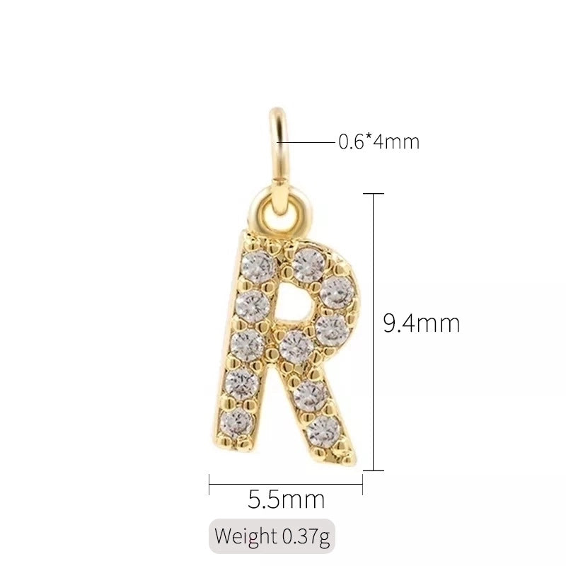 1 Piece Copper Zircon 14K Gold Plated Inlay Polished Pendant
