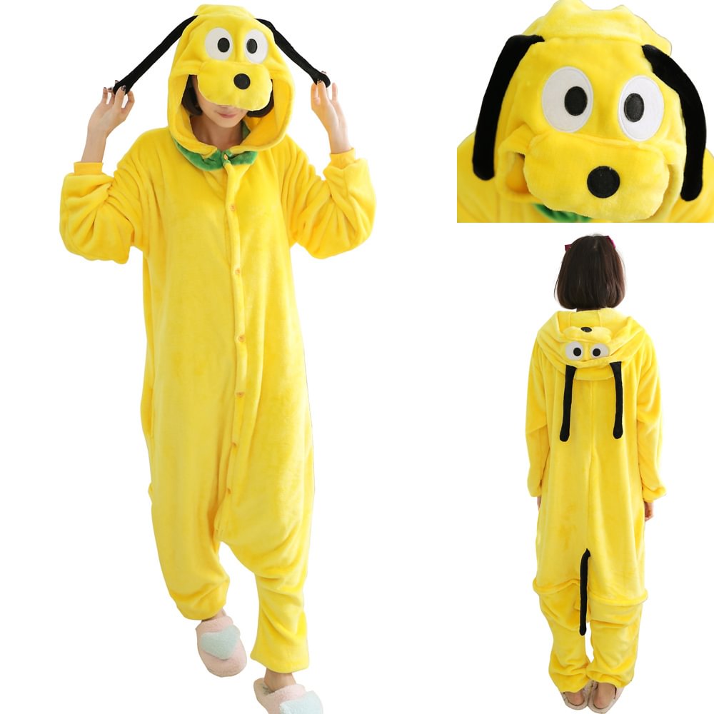 Animal Pluto Dog Onesie Adult Kigurumi Hoodie Costume Pajamas-Pajamasbuy