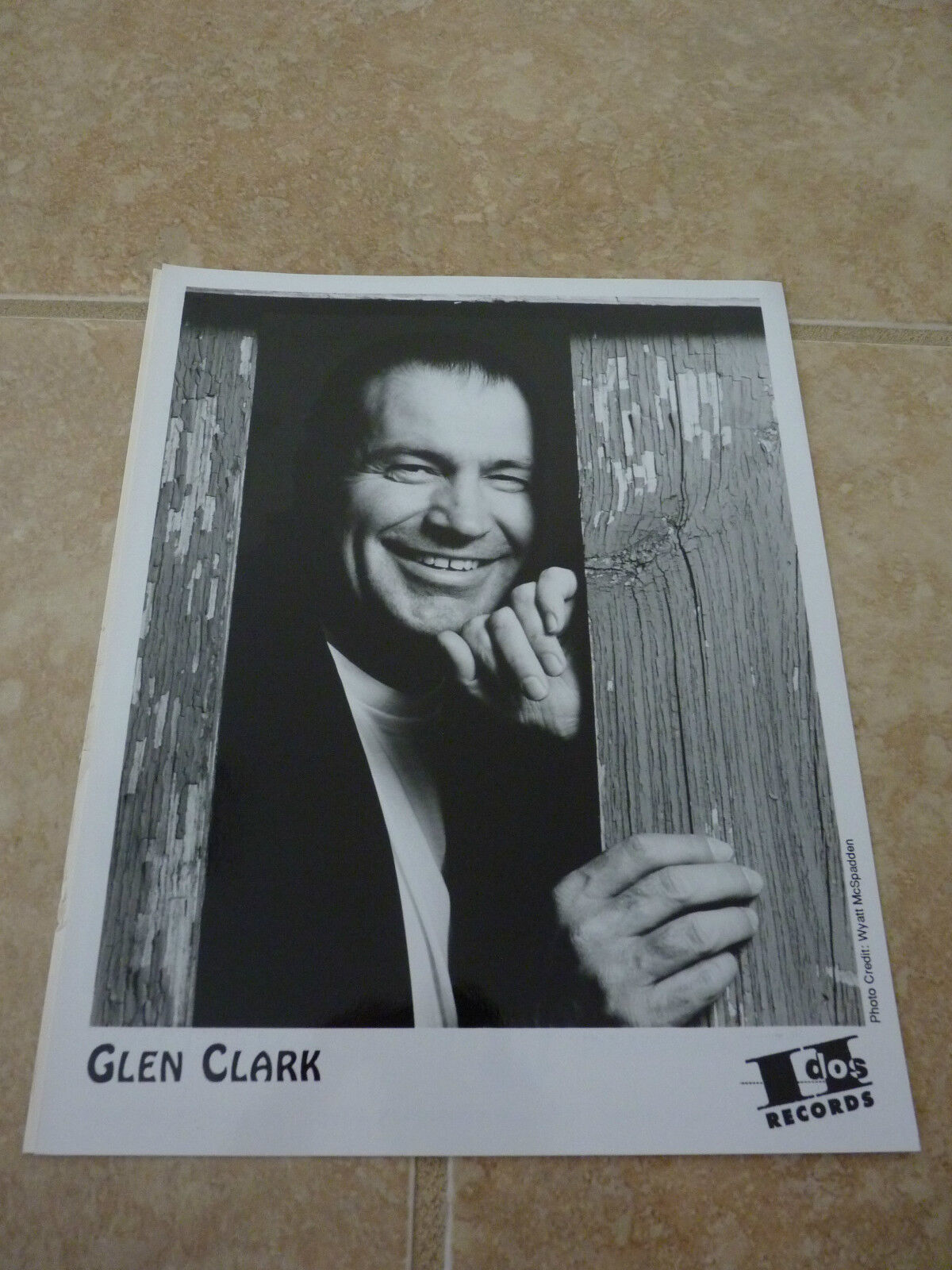 Glen Clark 8x10 B&W Publicity Picture Promo Photo Poster painting