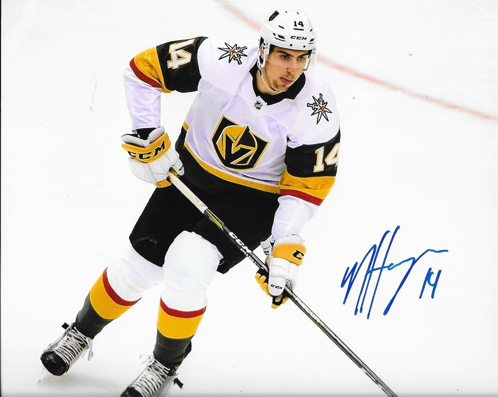 Nicolas Nic Hague signed Las Vegas Golden Knights 8x10 Photo Poster painting autographed 3