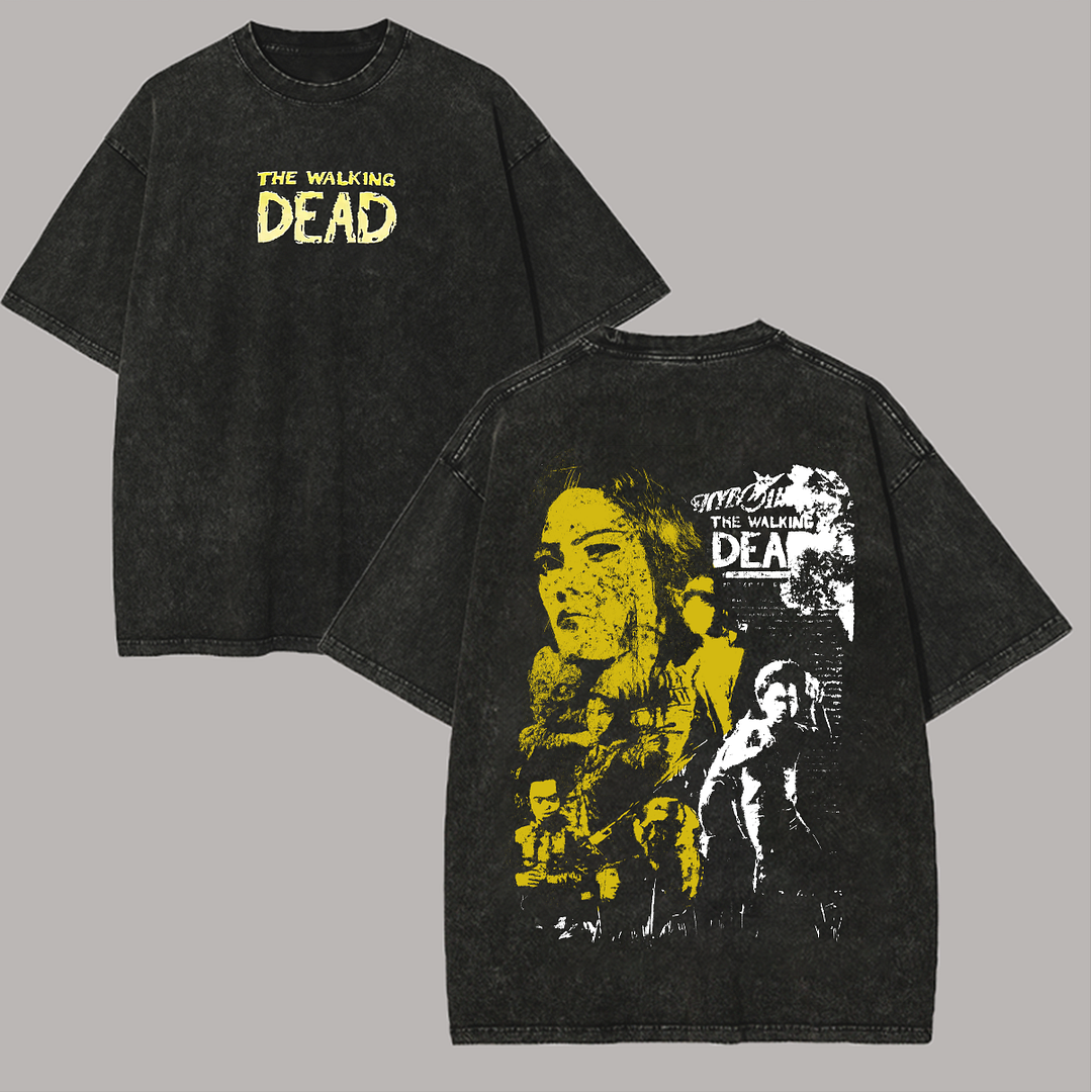 The Walking Dead Printed Unisex Washed T-Shirt