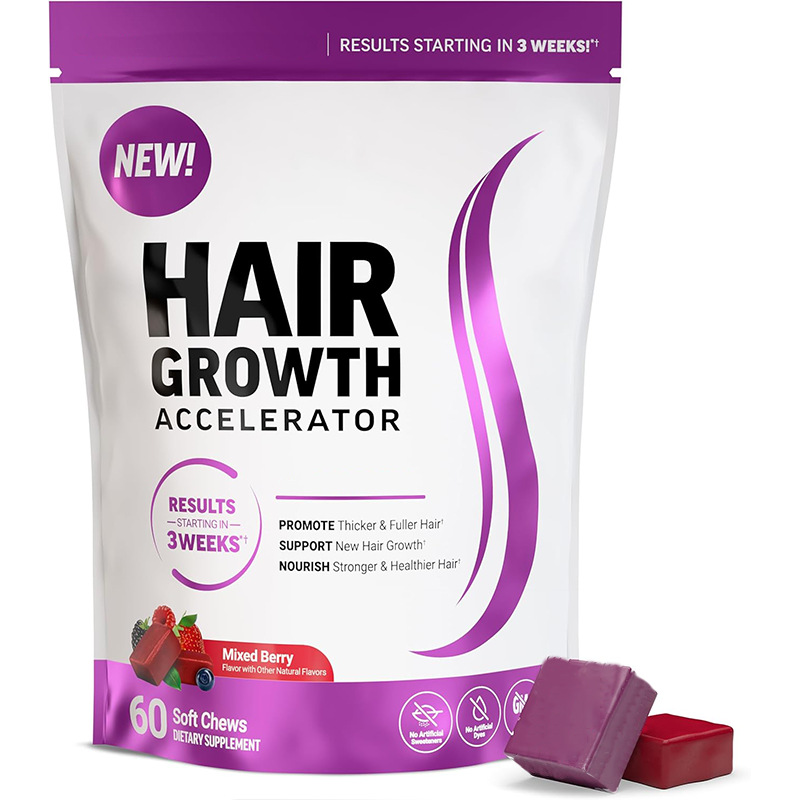 Hair Growth Soft Chews – Biotin & Silica Infused