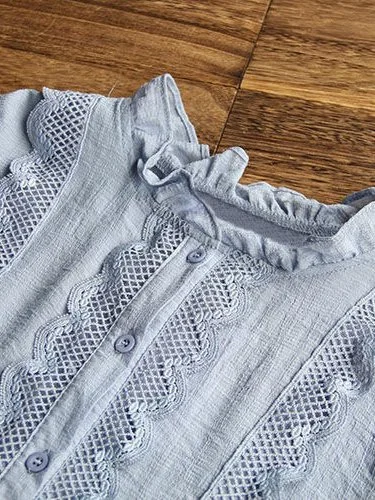 Crew Neck Casual Short Sleeve Shirts & Tops