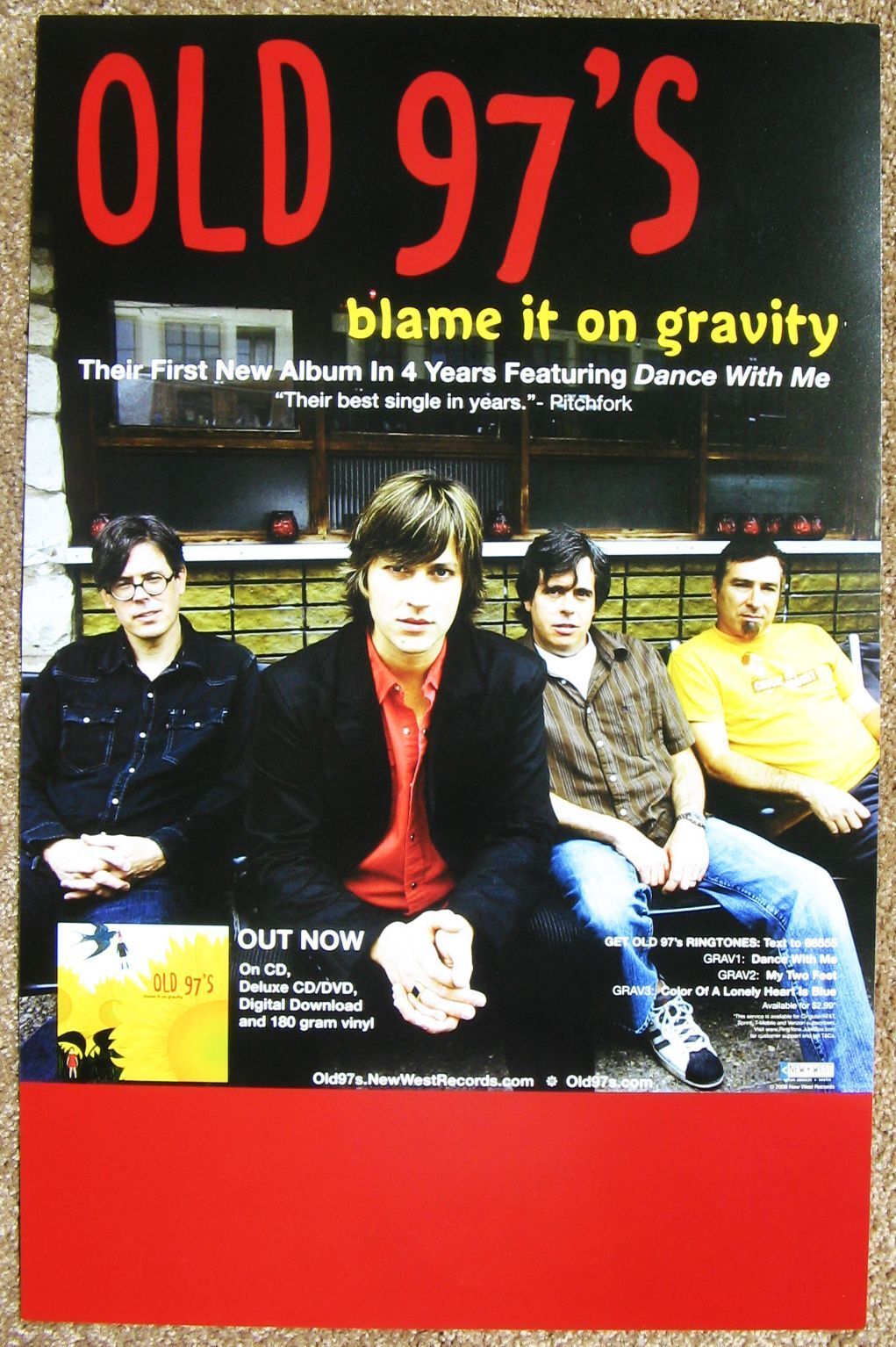 OLD 97’S Album POSTER Blame It On Gravity 11x17