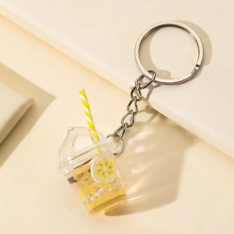 Minimalist Color Block Arylic Metal Women’s Keychain