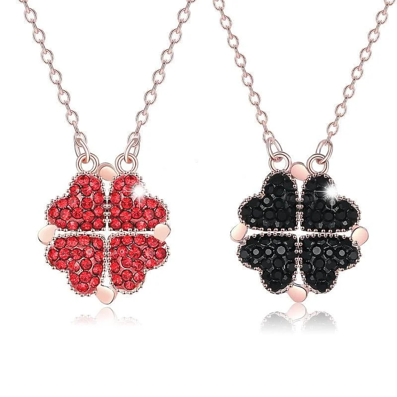 Buzzdaisy Double-Sided Four-leaf Clover Necklace
