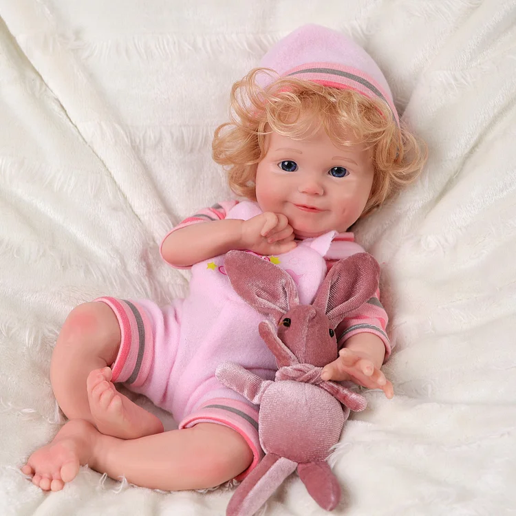 Babeside Maddy 12'' Full Silicone Reborn Baby Dolls Girl That Look Real Awake Smiling Pink