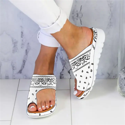 Women’s Mandala Pattern Soft Wedge Heel Platform Slippers