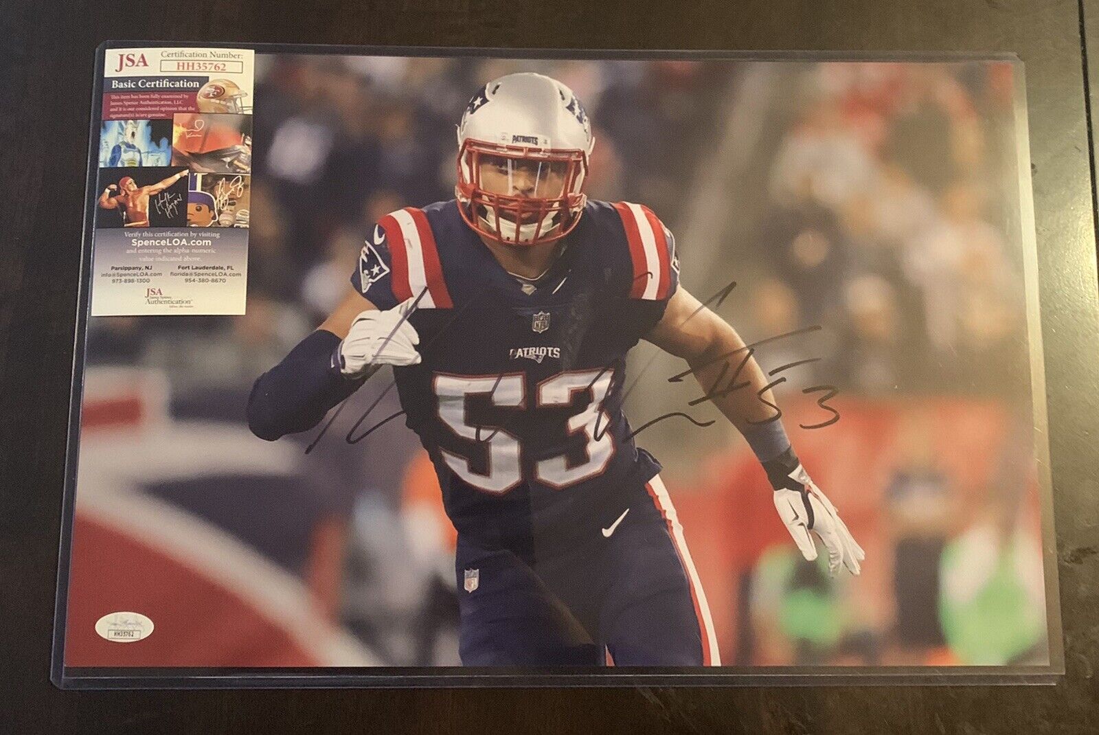 KYLE VAN NOY 11x17 Signed Photo Poster painting PATRIOTS FOOTBALL JSA/COA HH35762