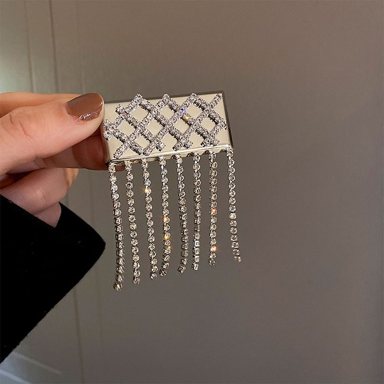 Gioiacombo™ Regalo di San Valentino 🎁 Spilla con frange quadrate con diamanti