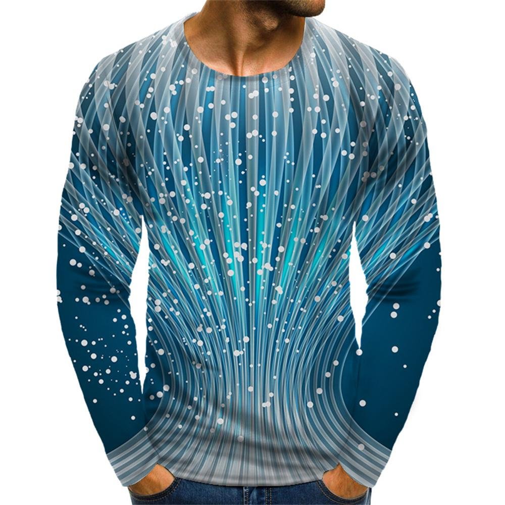 3D Graphic Long Sleeve Shirts Ripple