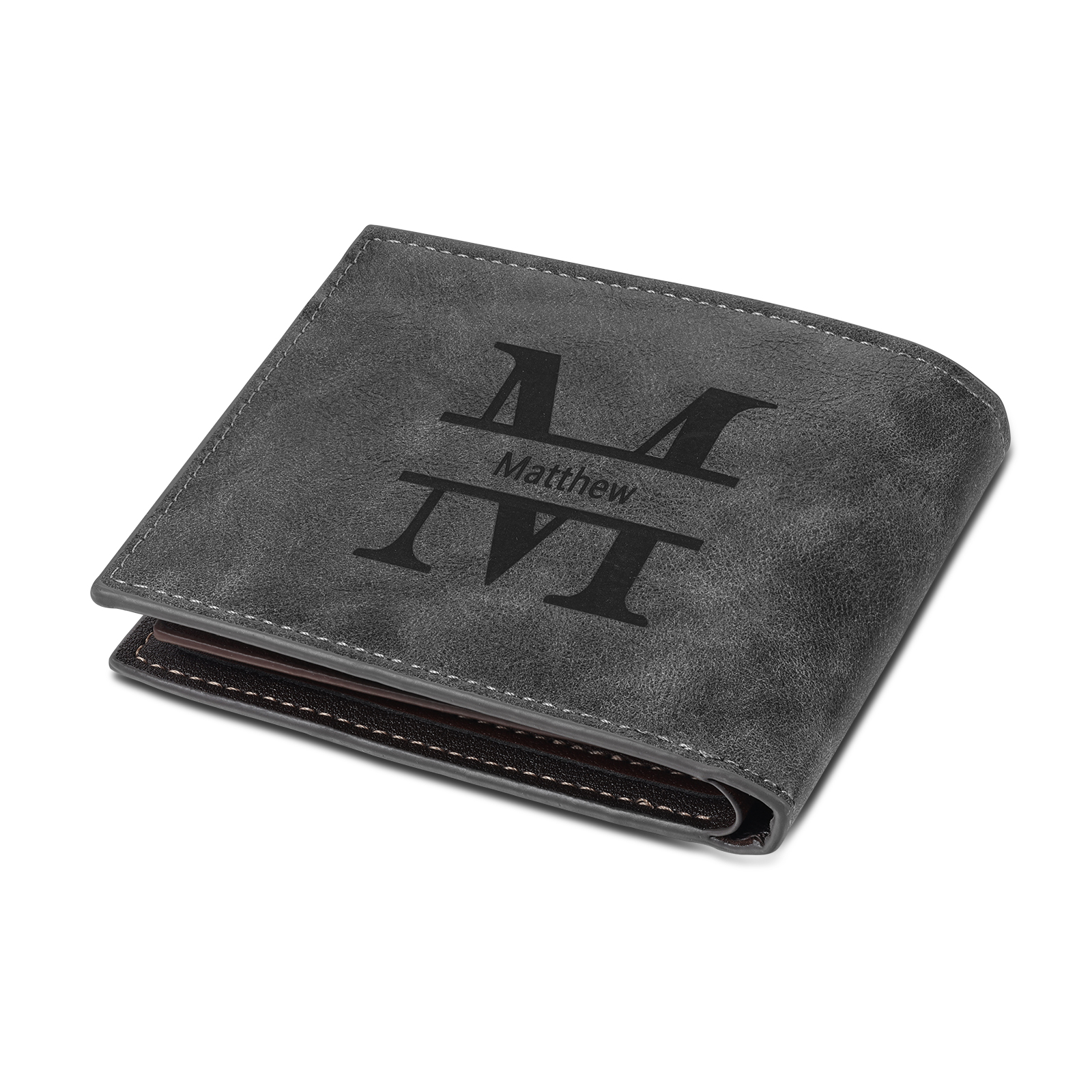 Portefeuille Classique 1 Prénom et Lettre Personnalisés avec Photo Porte-Monnaie Carte
