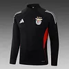 Joyfball 2025/2026 Benfica Half-Pull Training Suit Black Soccer Jersey 1:1 Thai Quality 
