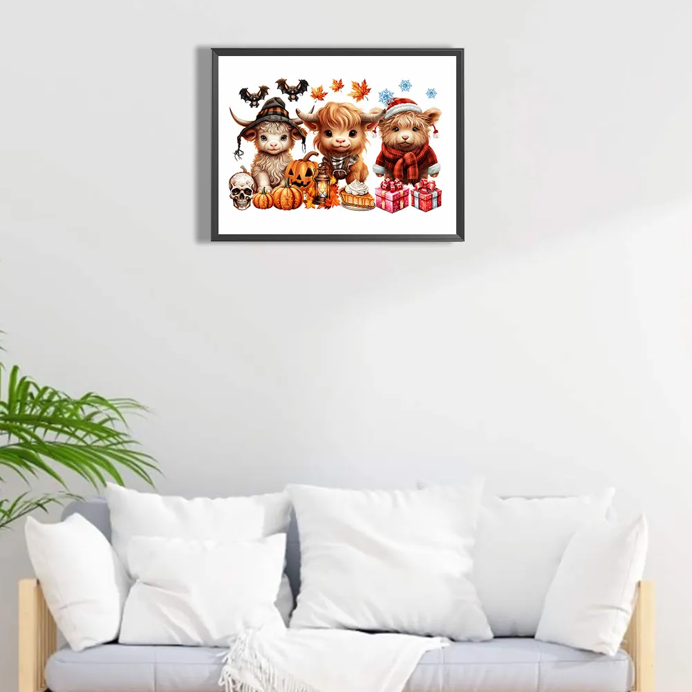 Diamond Painting - Full Round Drill - Halloween Yak(Canvas|40*30cm)