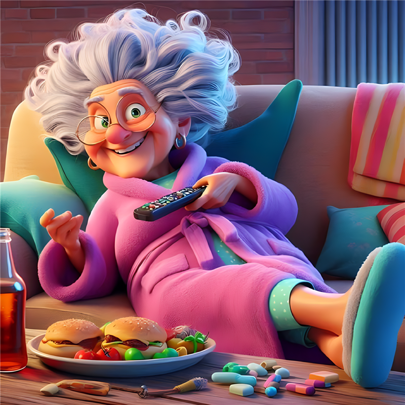 Diamond Painting - Full Round Drill - Grandma(Canvas|40*40cm)