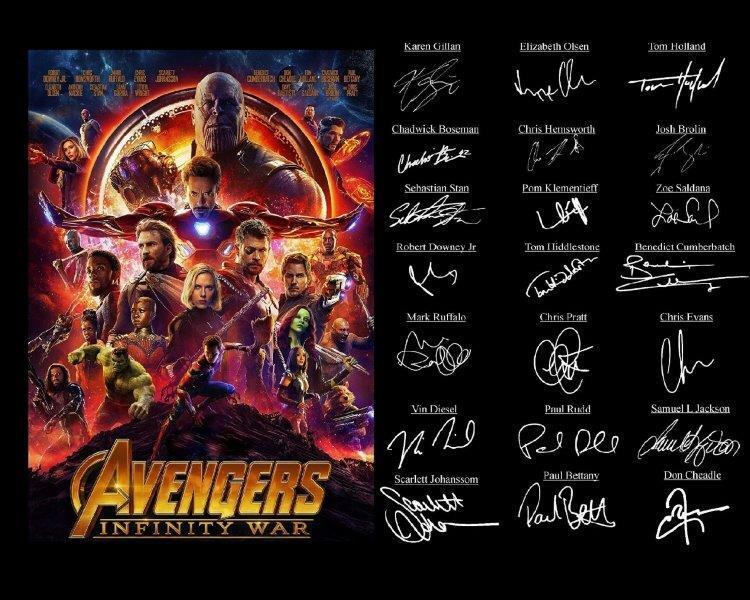 REPRINT - AVENGERS INFINITY WAR Autographed Signed 8 x 10 Photo Poster painting Poster Man Cave