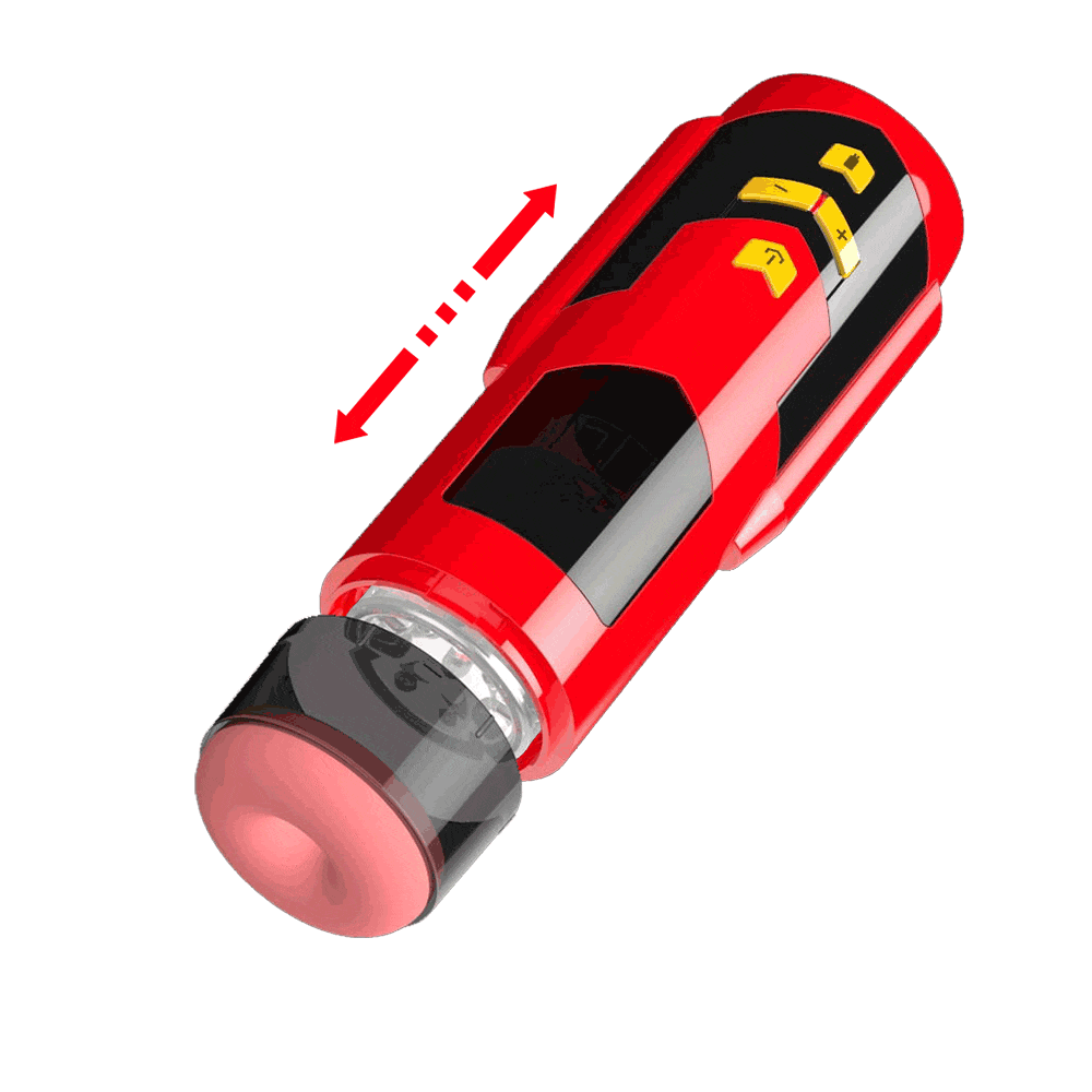 Rocket - Handfree Interactive Sexy Voice Telescopic Rotating Male Masturbator - Rose Toy