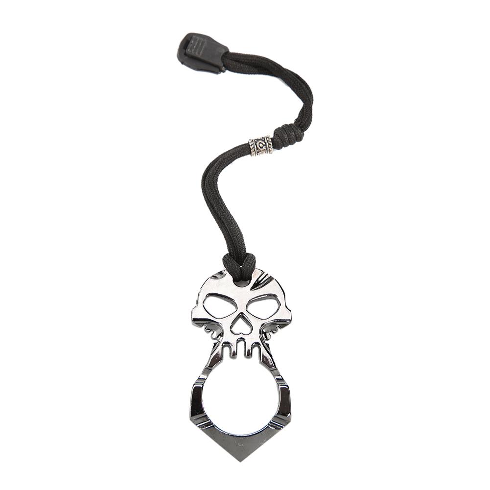 

Stainless Skull EDC Survival Pocket Tool Key Ring Pendant Chain, 黑色, 501 Original