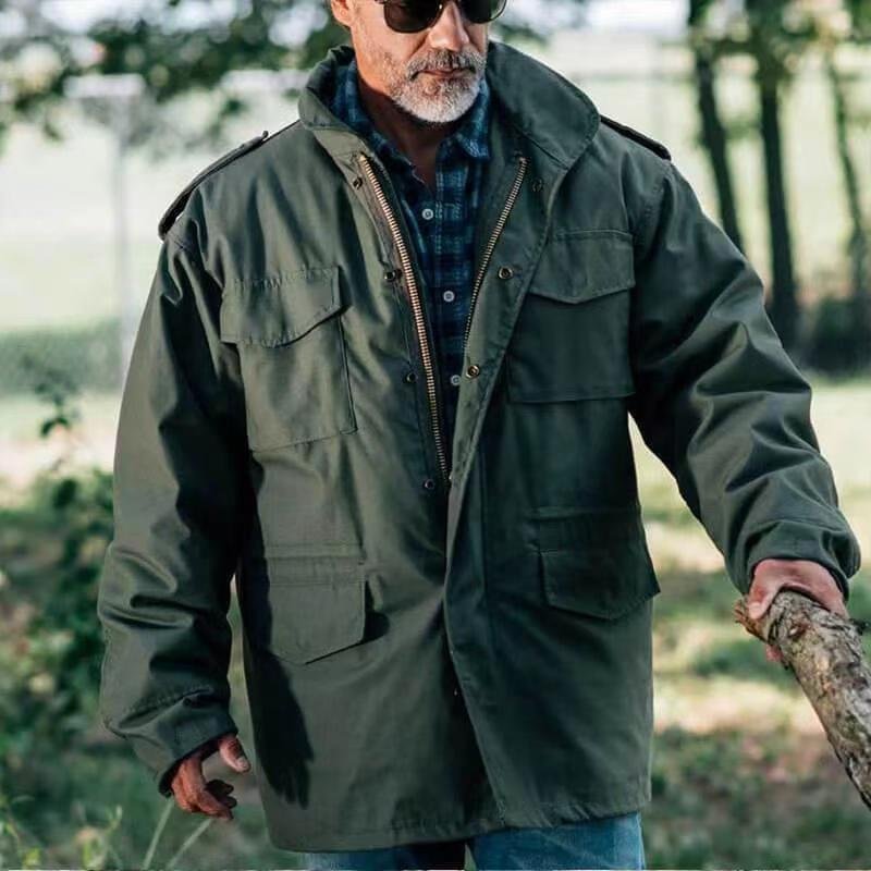 Men's military uniform padded coat