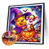 Halloween Winnie Puuh - runder Bohrer Diamantmalerei - 45*45cm (teilweiser Bauchbohrer)