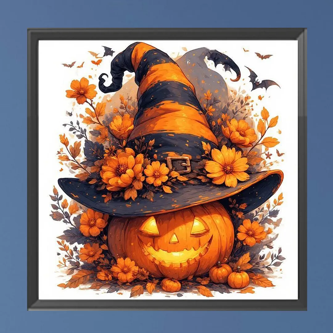 Halloween D Full DIY 5D Square Drill Diamond Dots Paintings Picture Arts Craft 13.78x13.78Inch Crystal Art Paint by Diamond Diamond Crystal Rhinestones Painting Kits for Adults Beginner Home Wall Deco