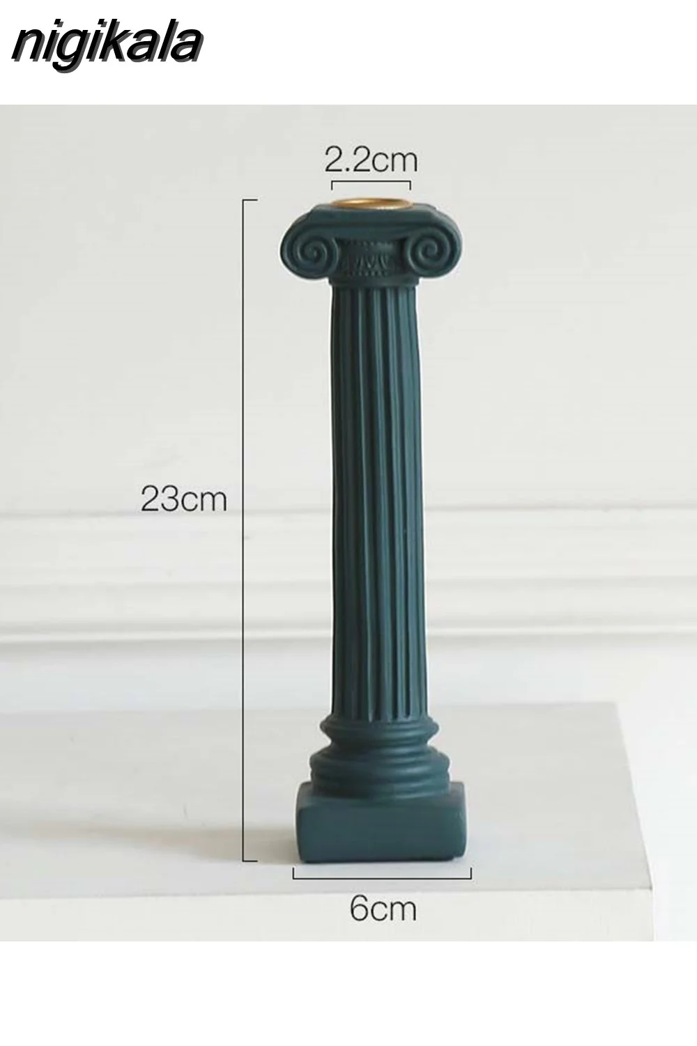 nigikala Home Decoration Aromatherapy Candle Holder Resin Sculpture Chandelier Silicone Candle Mold Retro Roman Column Shape