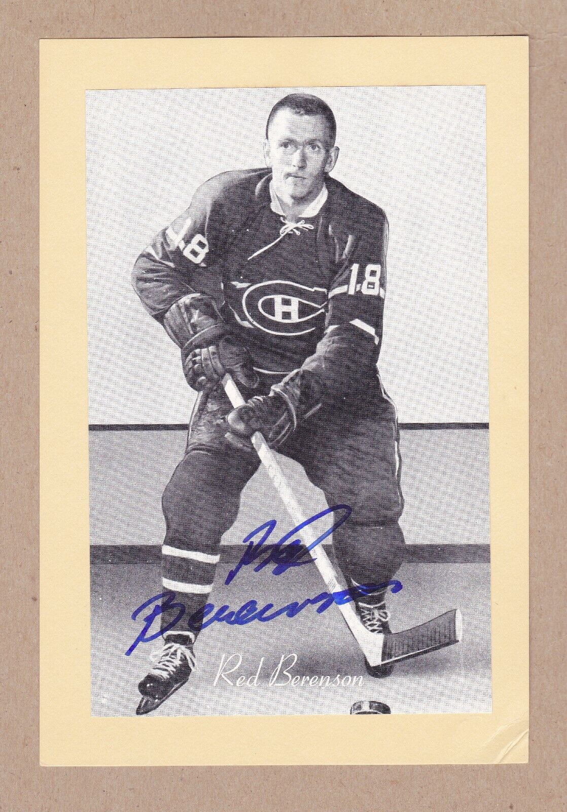 Red Berenson signed 1944-63 Beehive Photo Poster painting-Montreal Canadiens