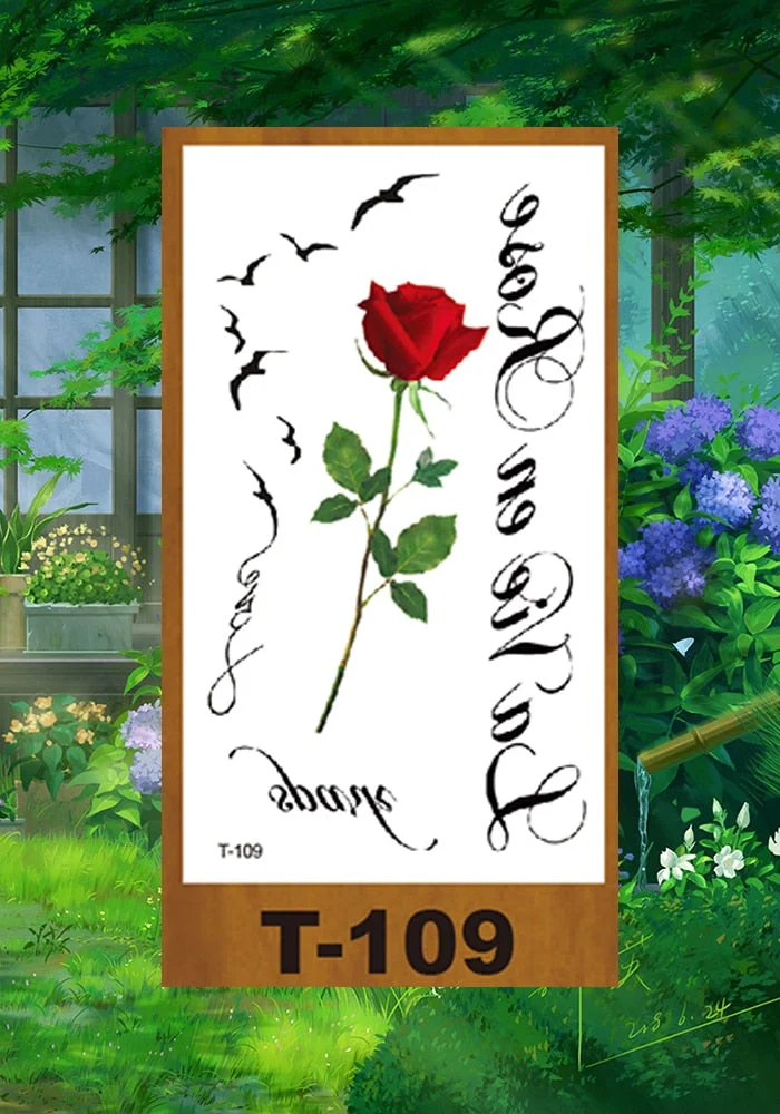 Drop Shipping Small Temporary Tattoo Sticker Small Pattern Rose Flower Owl Swallow Girl Kid Arm Abdomen Neck Ankles Art Tatoo