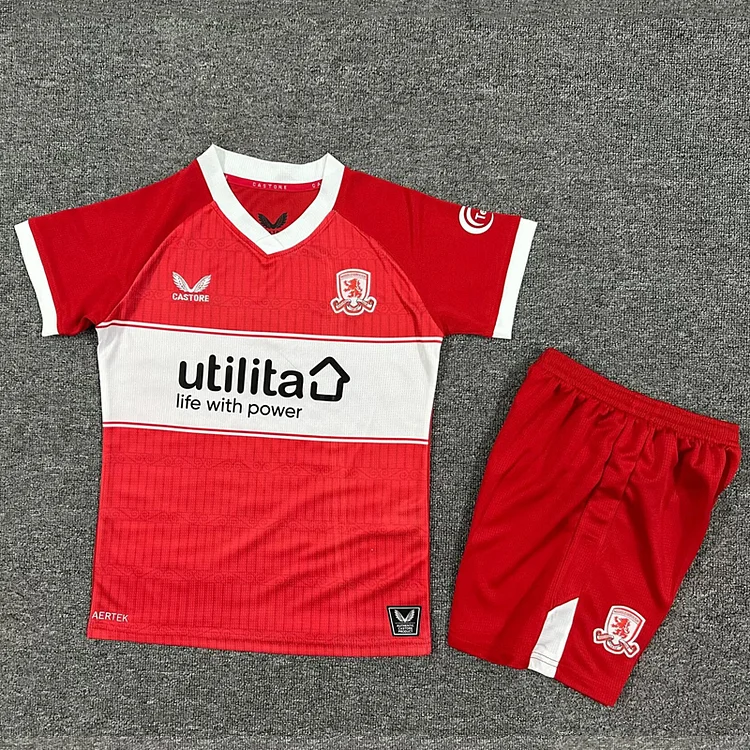 Kids Middlesbrough 25/26 Home Football Jersey